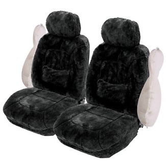 FS:: Black custom Sheepskin Seat Covers - North American Motoring