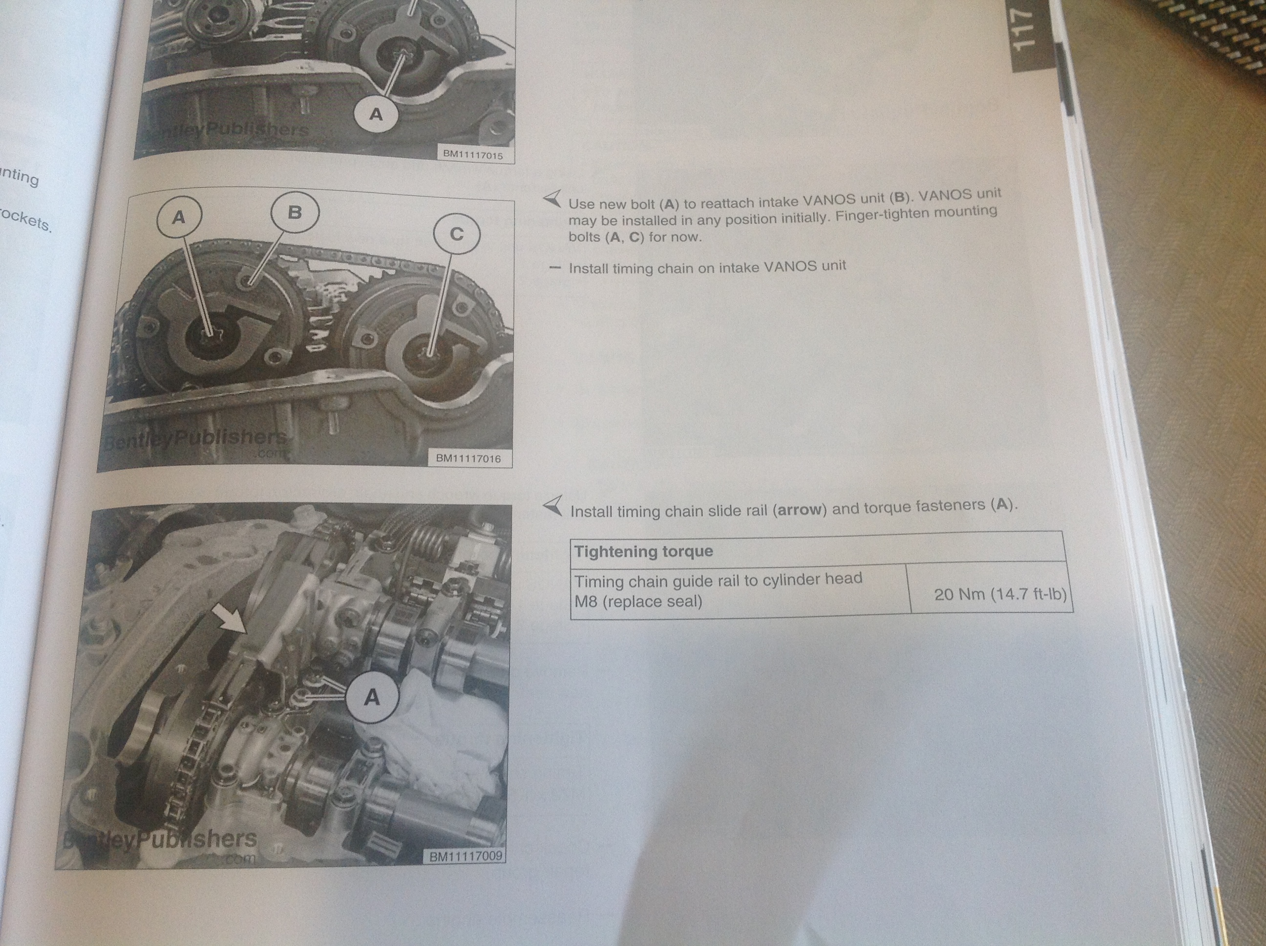 Torque spec for upper timing chain guide and valve cover? North